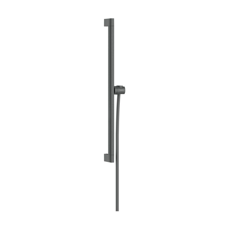 Unica Glijstang E Puro 65cm met makkelijke schuifstuk en Isiflex doucheslang 160cm Brushed Black Chrome