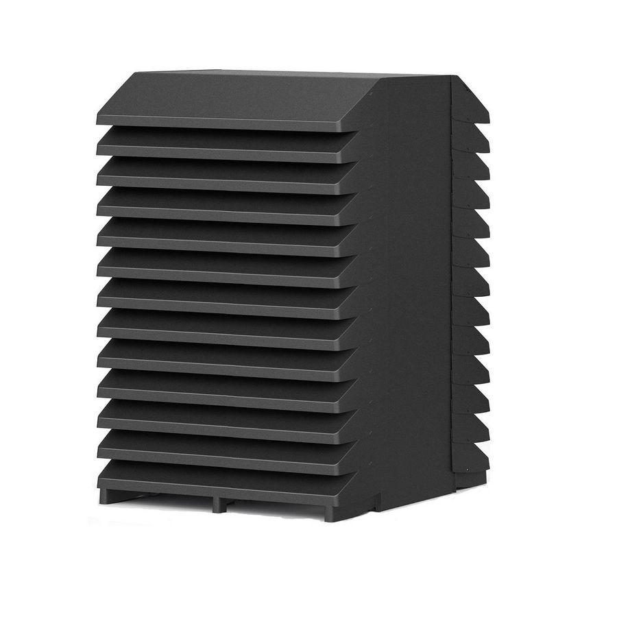 Omkasting / unitcover geluidsdempend  CLIMELEON WAVE-13 zwart H1733xB1165xD1200mm