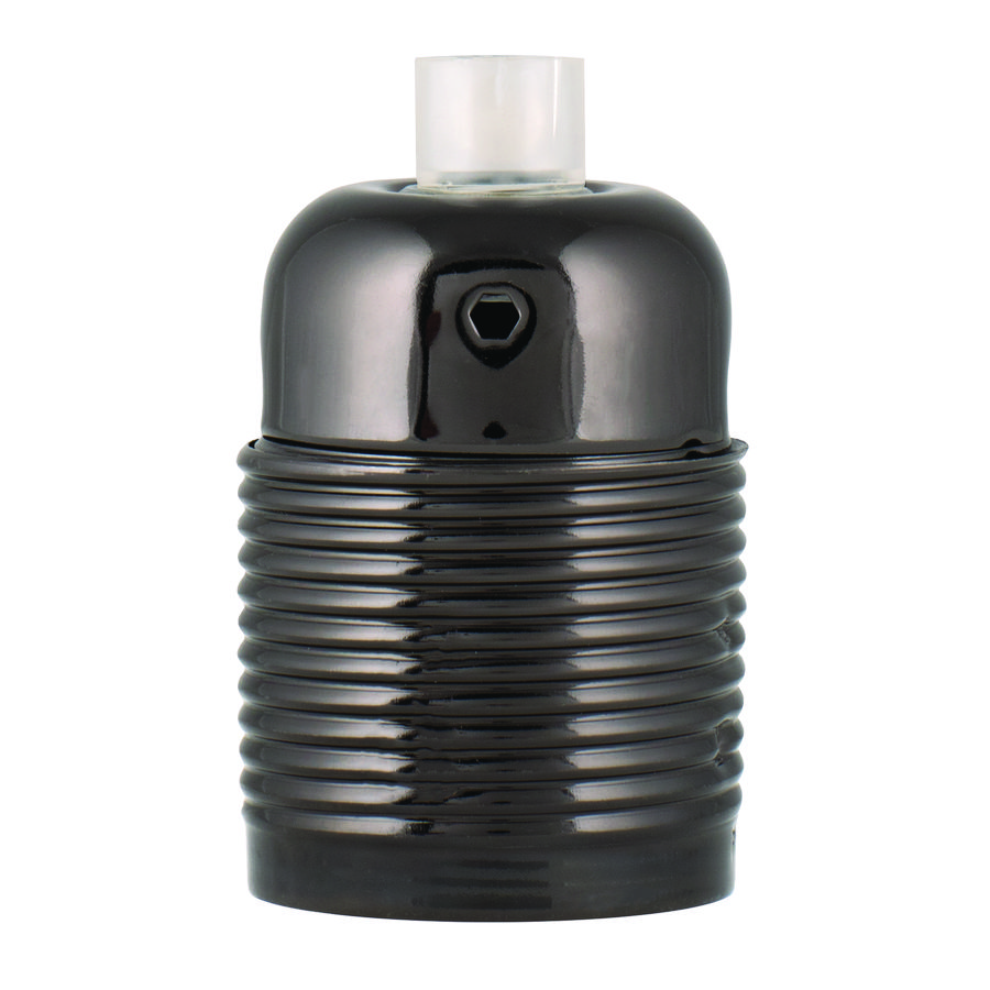 Lamphouder Alu Metal screw E27 zwart
