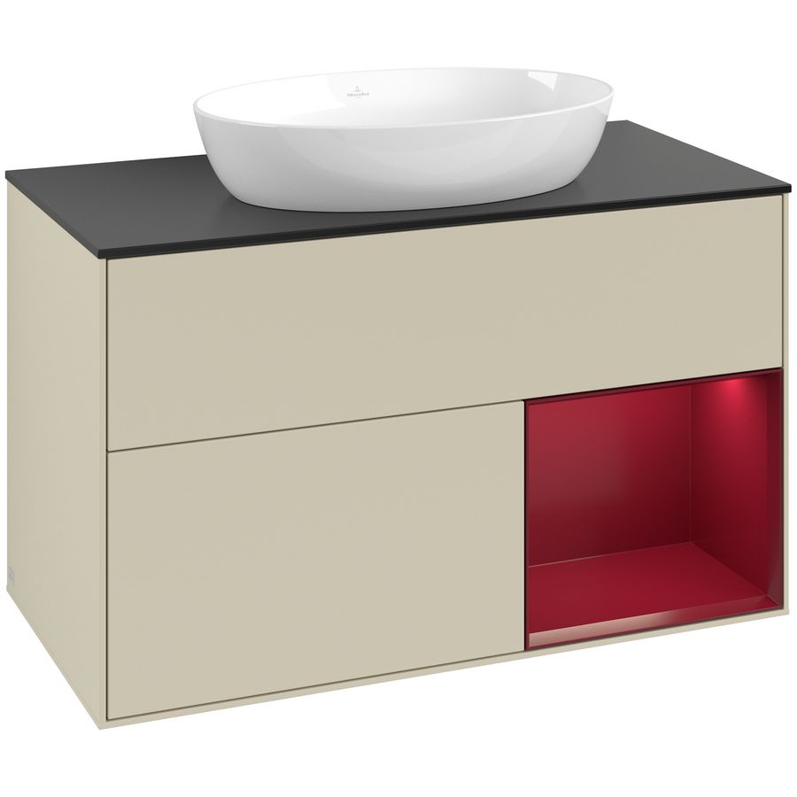 Wastafelonderkast Finion 1000x603x501mm S.Grey Matt Lacquer GA22HBHJ