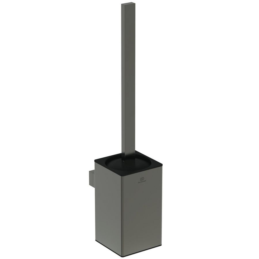 closetborstelgarnituur rechthoekig wandmontage magnetic grey (grijs)