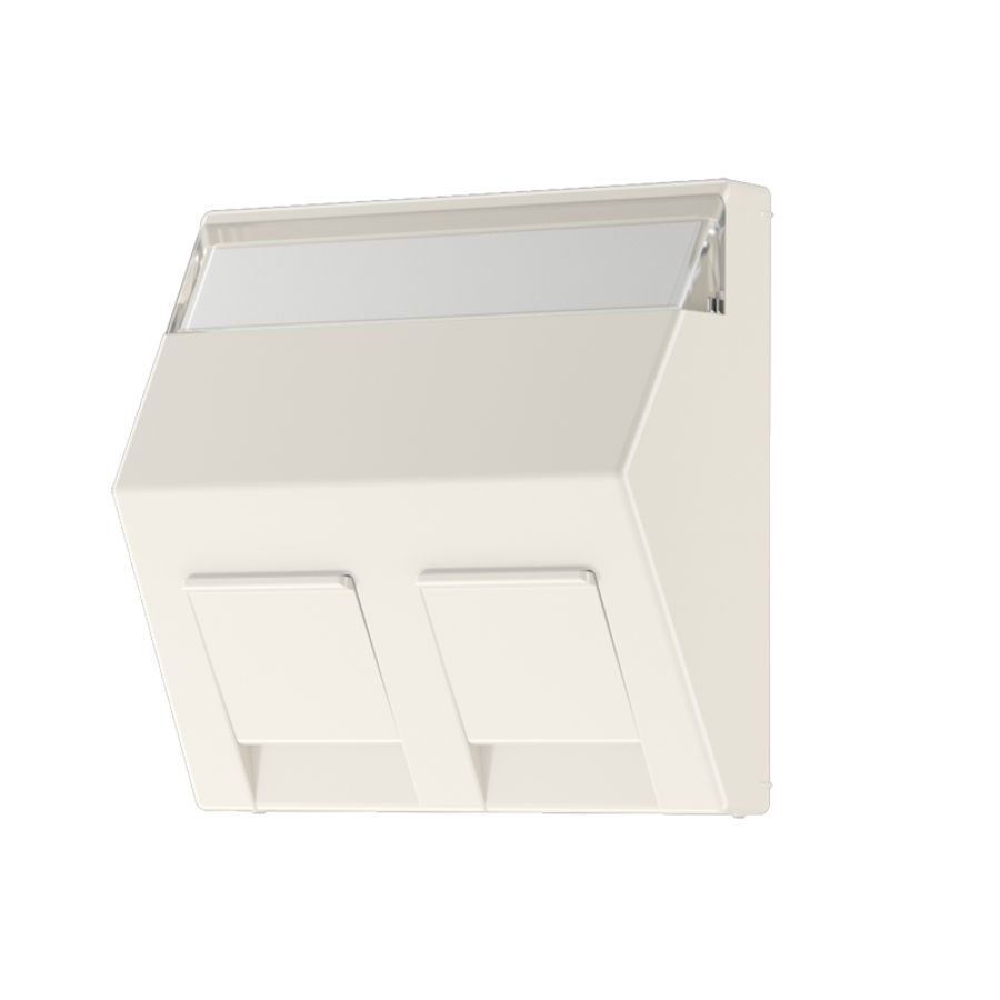 Centraalplaat 2-v opbouw Wit klembevest. IP2X