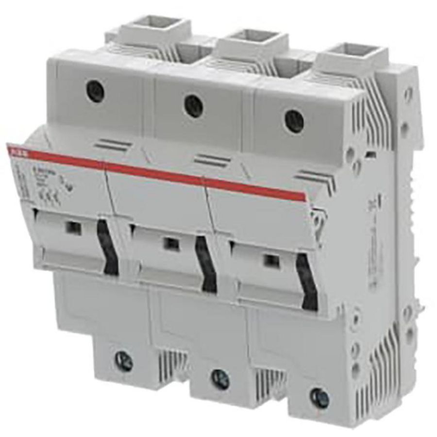 Zekeringhouder voor 22x58mm zekeringen 3p max 100A+indicato