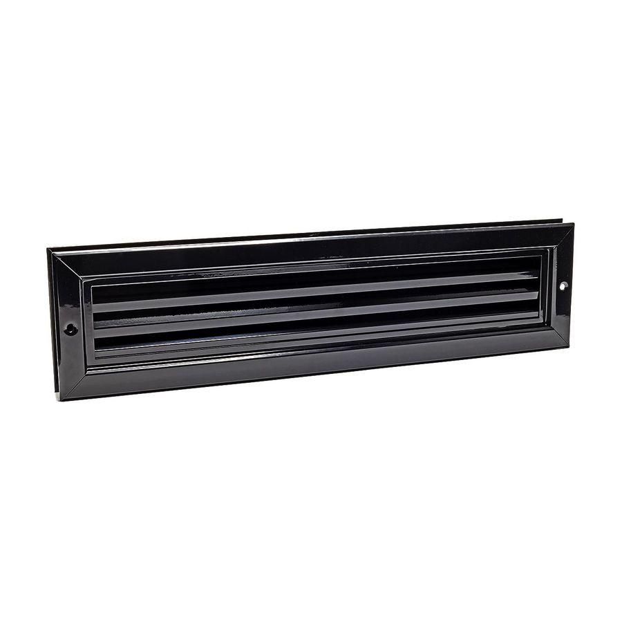ALU deurrooster 470x121mm zwart