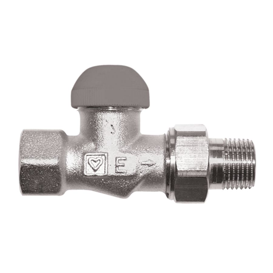 Thermostatische afsluiter TS90 E recht 1/2 kvs=2,0 VVE=20