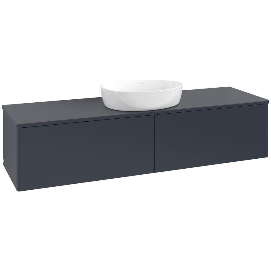 Wastafelonderkast Antao 1600x360x500mm Mid.Blue Matt Lacquer L36010HG