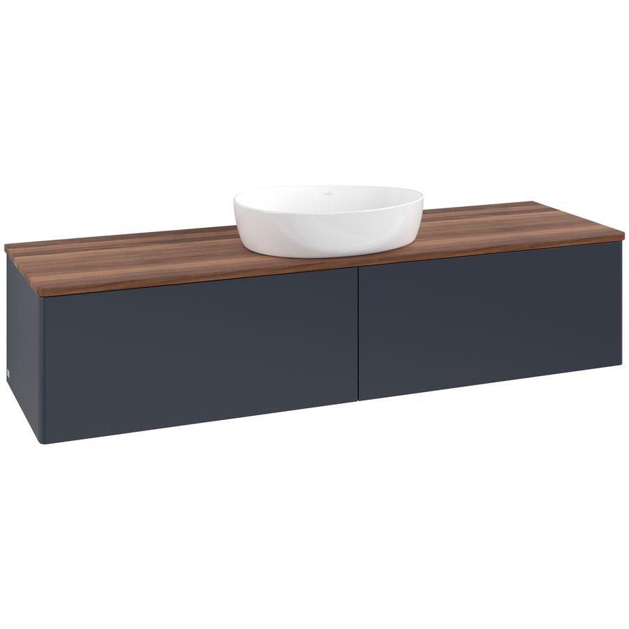 Wastafelonderkast Antao 1600x360x500mm Mid.Blue Matt Lacquer L36012HG