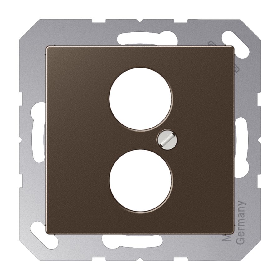 Afdekking luidsprekeraansluiting BNC A500 mokka