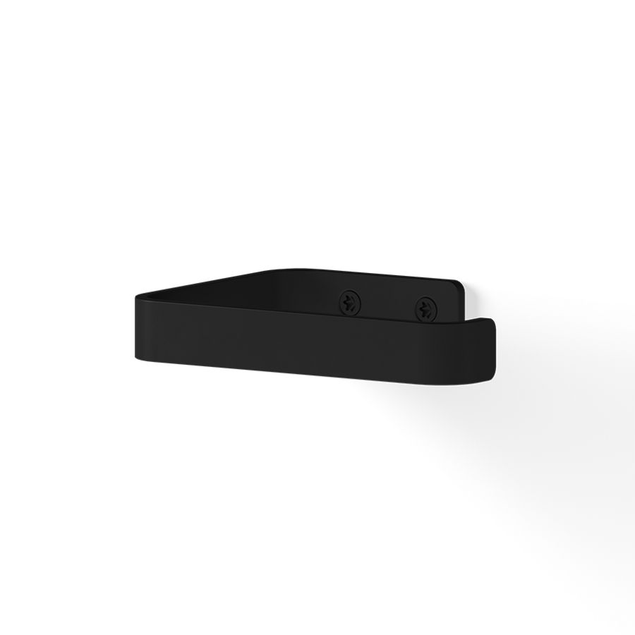 Closetrolhouder ROLL CURVED WALL rvs mat zwart
