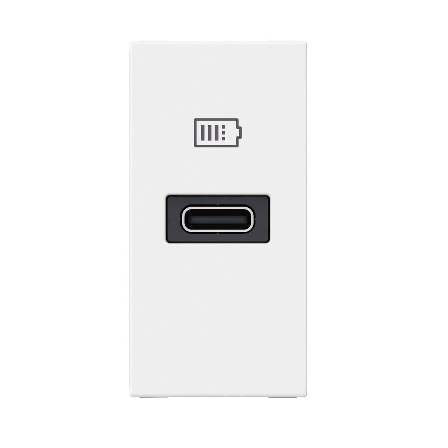 USB lader C 20W 1 module wit Mosaic