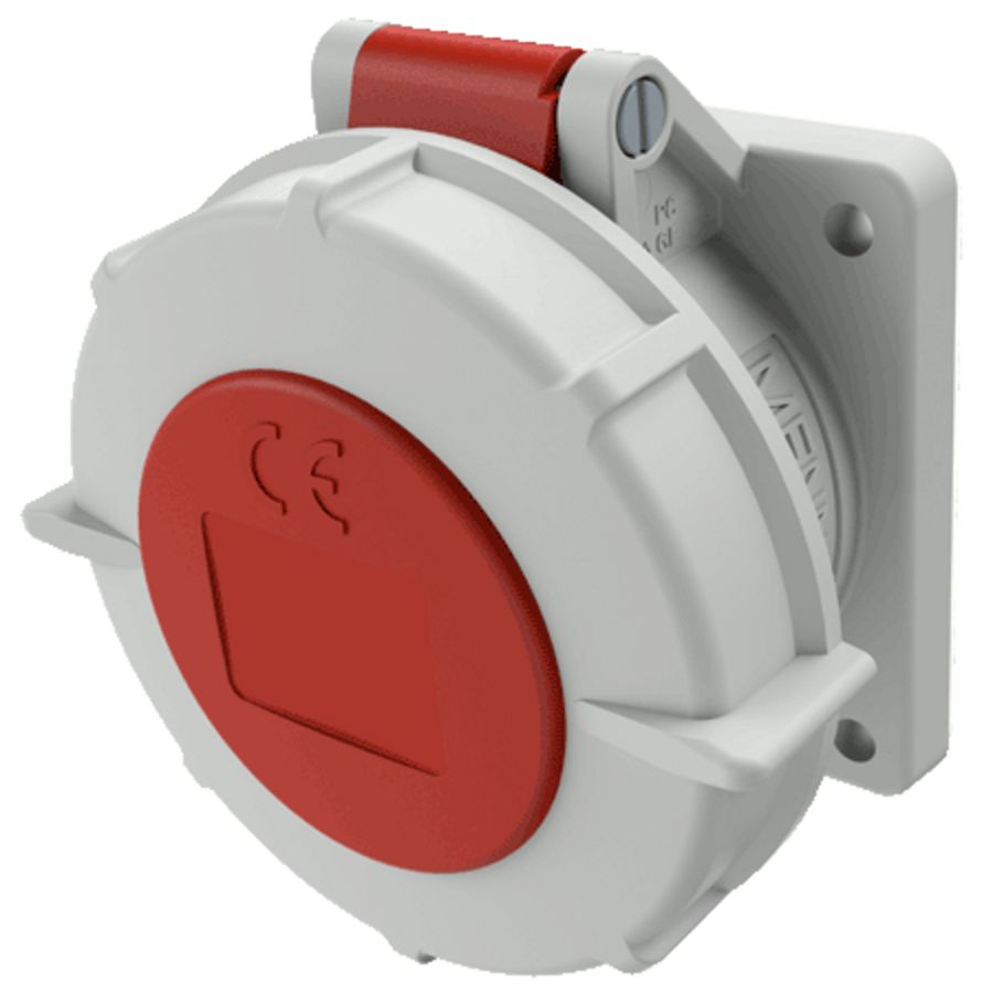 Inbouwwandcontactdoos 16A 5-polig  6H 400V IP67 TwinCONTACT