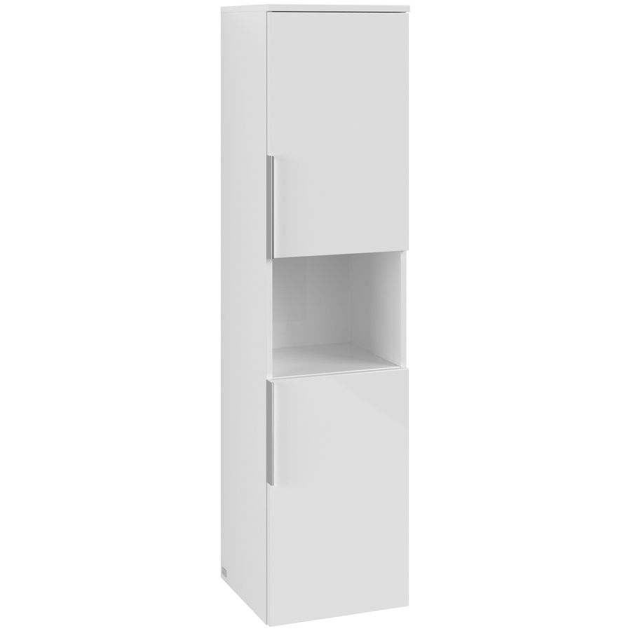 Hoge kast ARCHITECTURA 350x1400x346mm White B89701VS greep Volcano Black