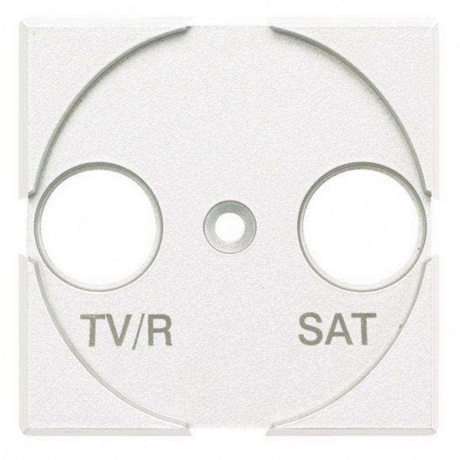 Afdekplaat R-TV 2 modulen Axolute White