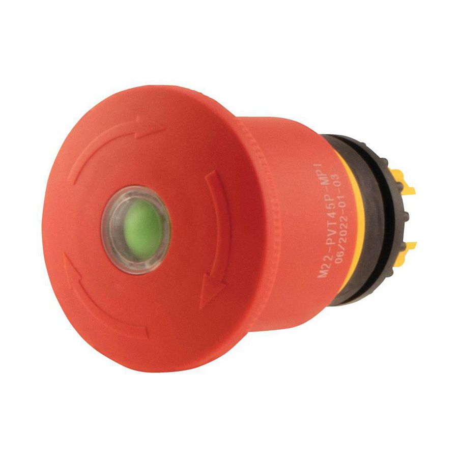 Nood-Uit-knop D=45mm draaiontgrendeld schakelind.