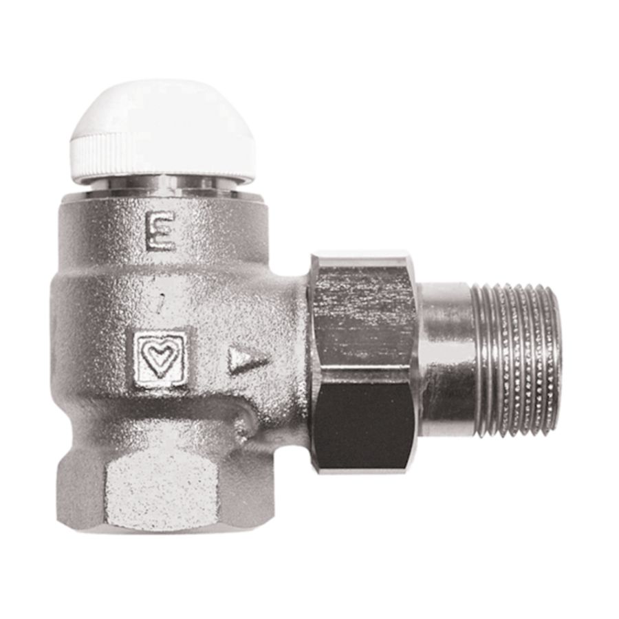 Thermostatische afsluiter TS E max. doorstroom haaks 1/2