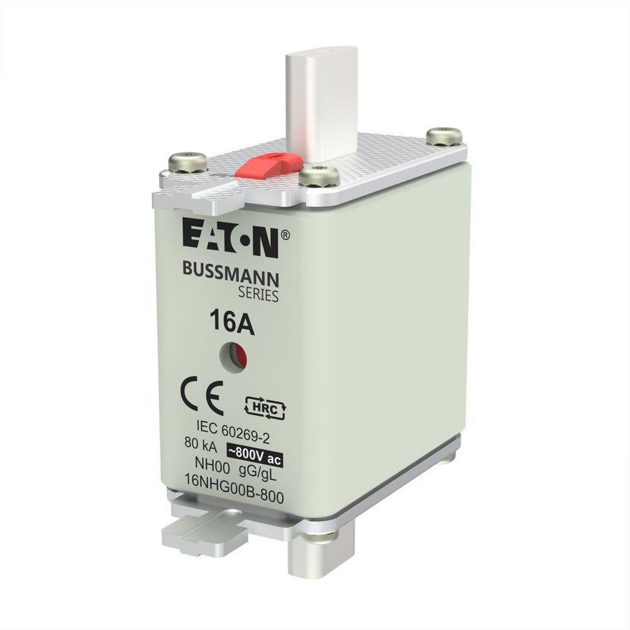 Zekering laagspanning 16 A 800 Vac 80 kA NH00 gL/gG IEC gL/g