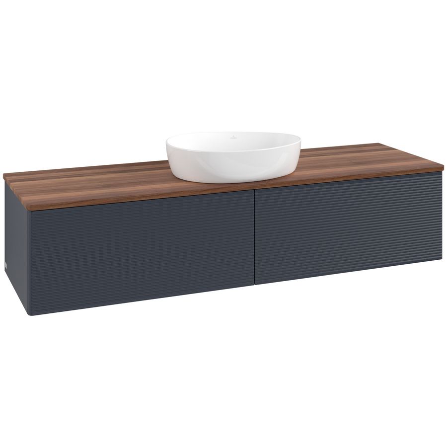 Wastafelonderkast Antao 1600x360x500mm Mid.Blue Matt Lacquer L36112HG