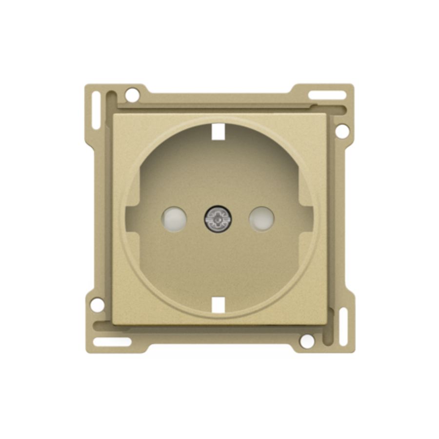 Afwerkingsset stopcontact randaarde/besch.afsl. gold