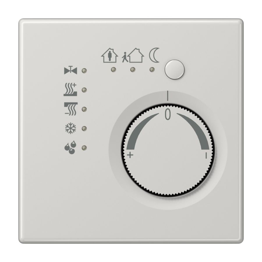 Ruimtethermostaat + 4 bin LS lichtgrijs KNX VVE=10
