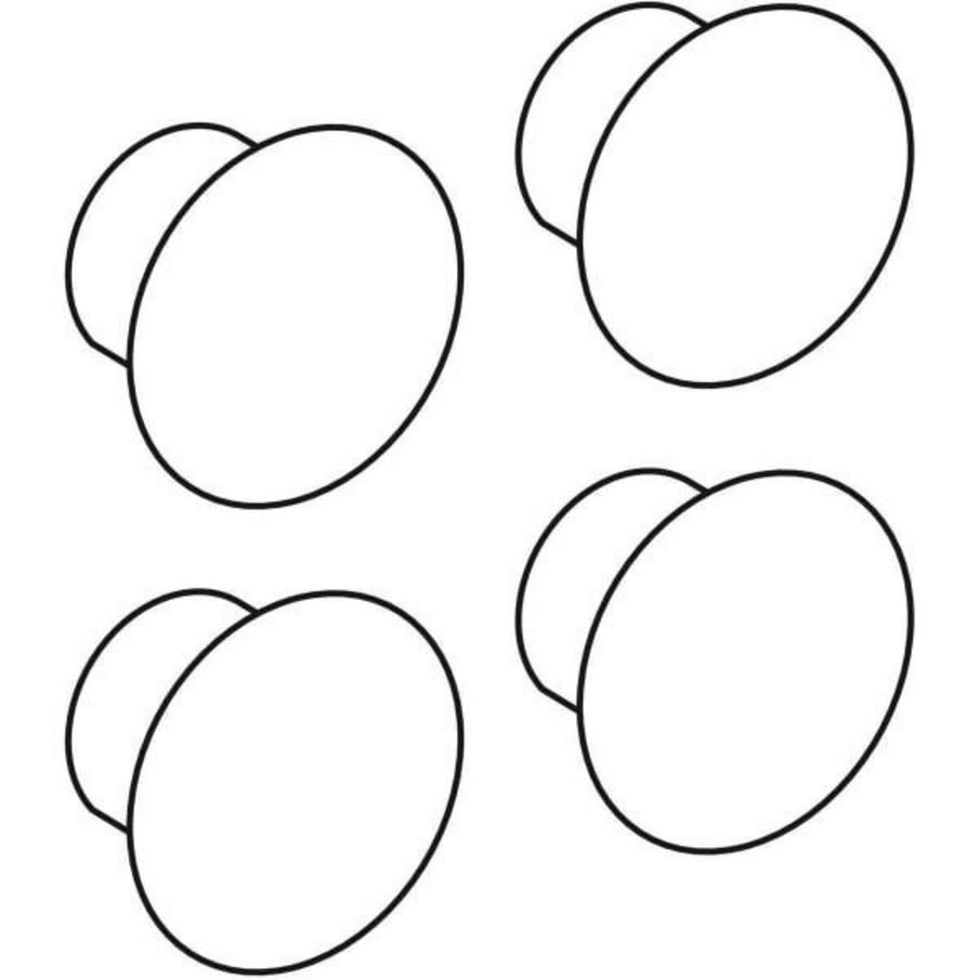 afdekkappen (4 st.): d=5mm, Wit
