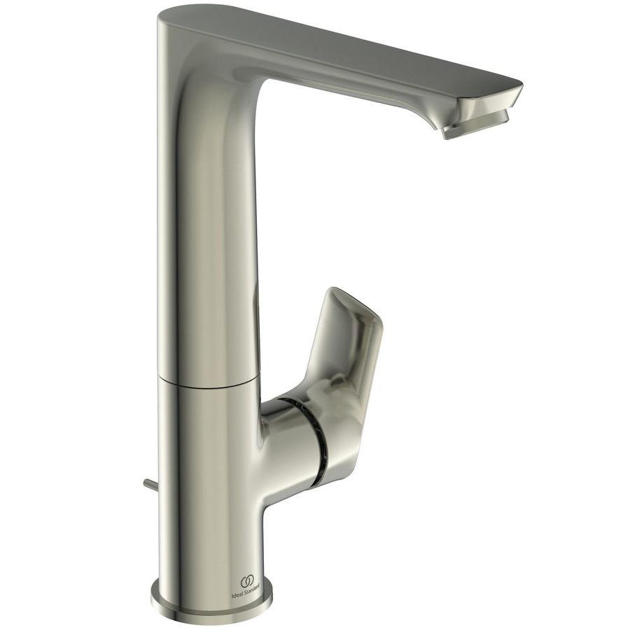 Connect Air wastafelmengkraan 5l/min. hoge uitloop waste silver storm (rvs look)