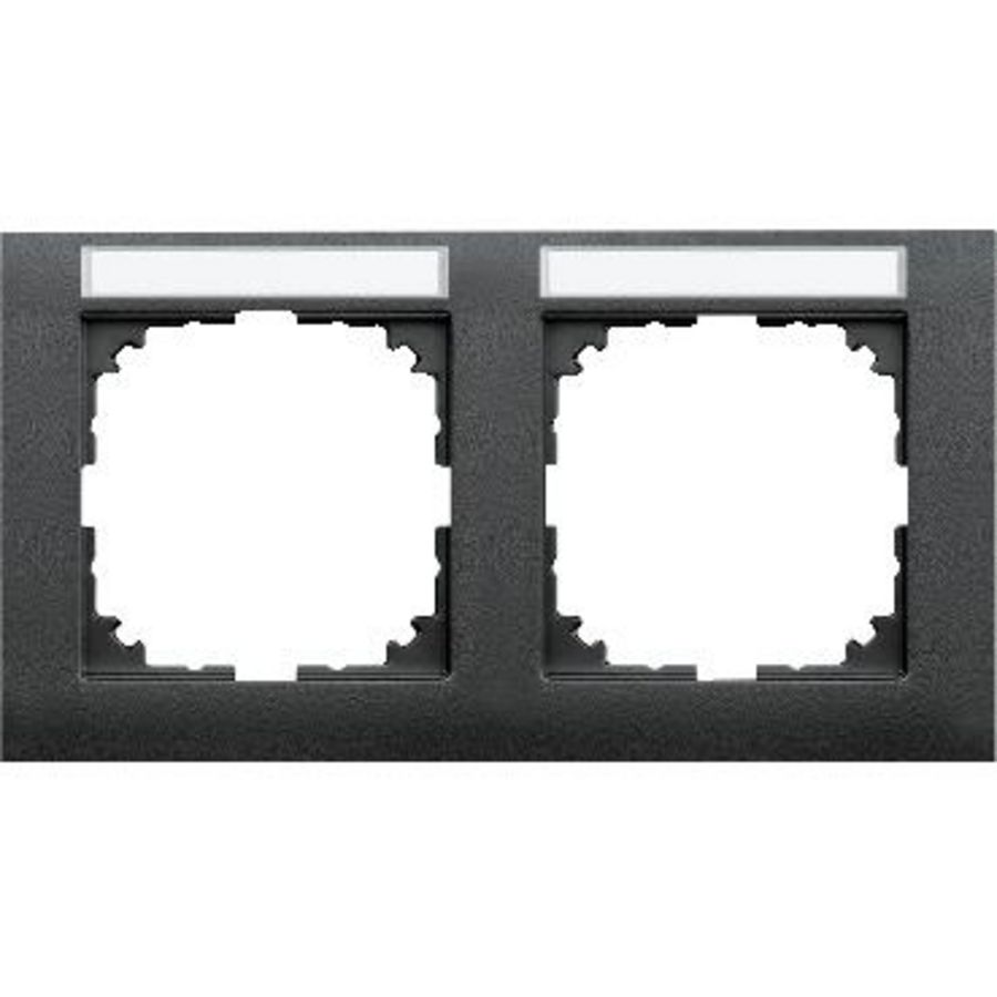 Afdekframe Merten M-Pure 2 stellen tekstveld horizontaal ant