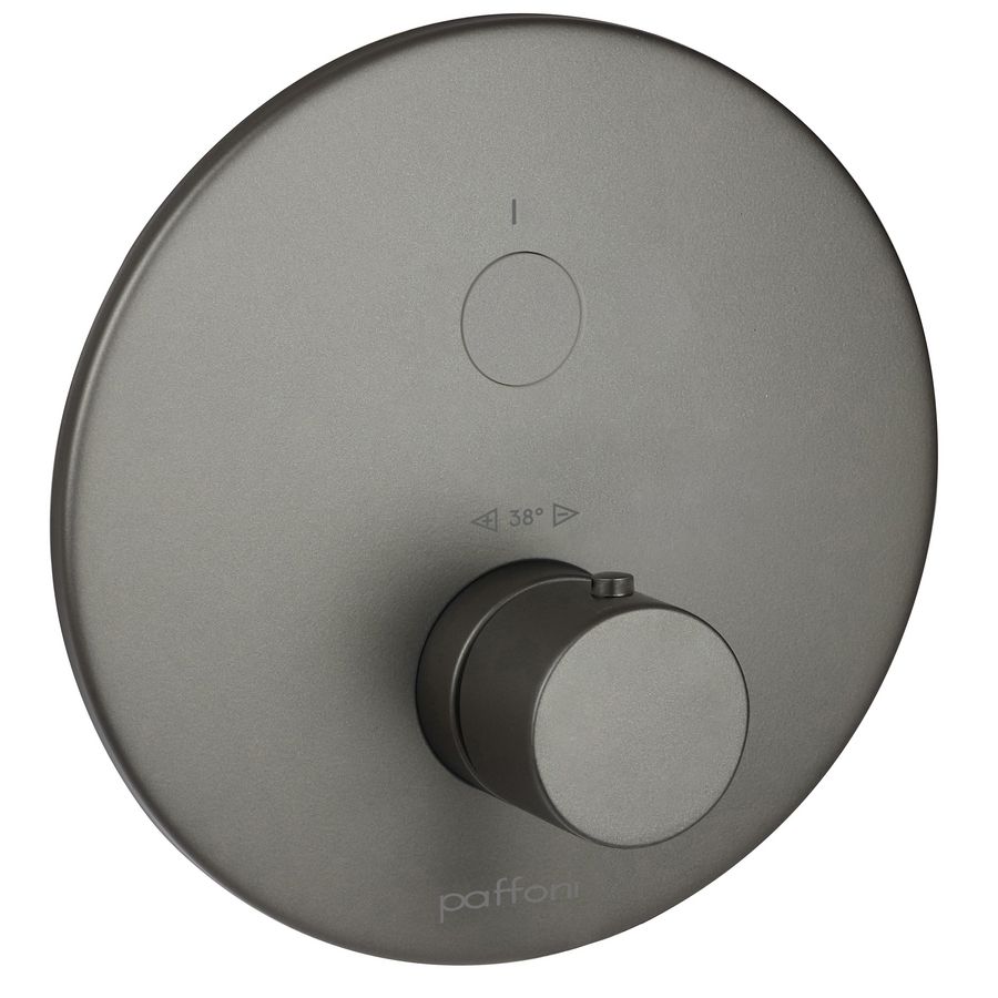 Inbouwset therm. douchemengkraan open/sluit 180mm mercury grijs