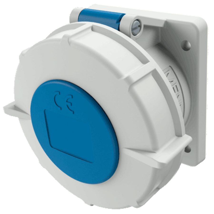 Inbouwwandcontactdoos 32A 4-polig  9H 230V IP67 TwinCONTACT
