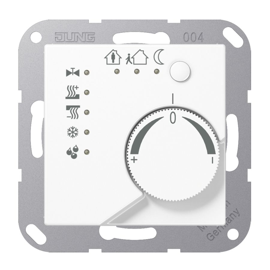 Ruimtethermostaat + 4 bin A/AS alpinwit KNX