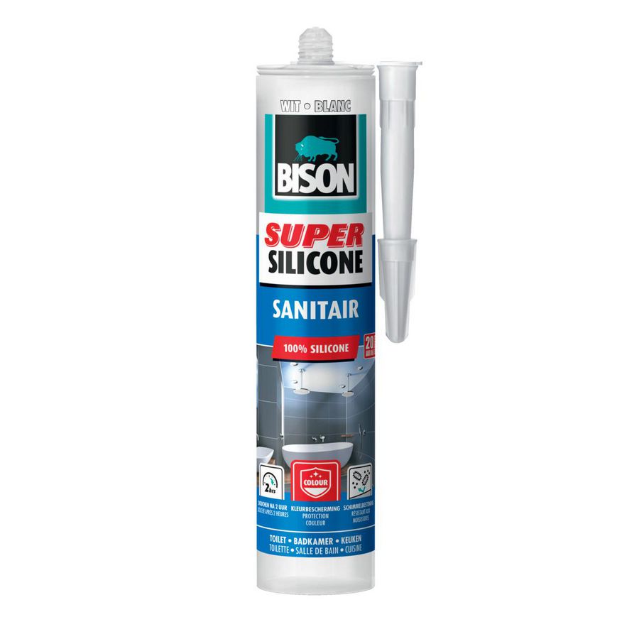 Kit Super Silicone Sanitair 300ml wit VVE=12