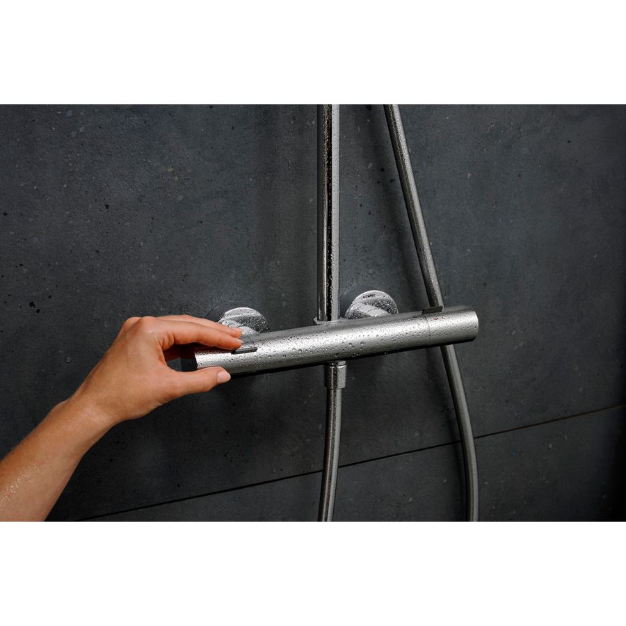 Showerpipe 260 1 straalsoort EcoSmart met thermostaat handdouche 3 straalsoorten chroom Pulsify Puro