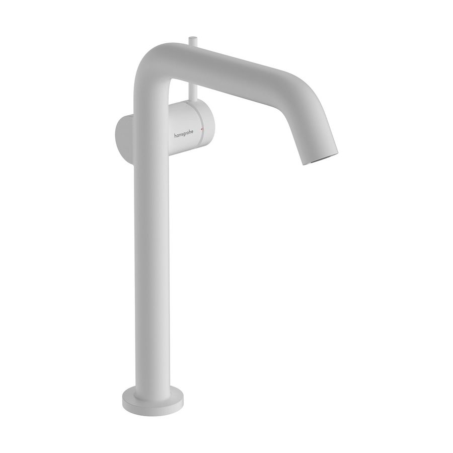 Tecturis S 1-hendel wastafelmengkraan 240 Fine highriser CoolStart mat wit incl. push-open plug