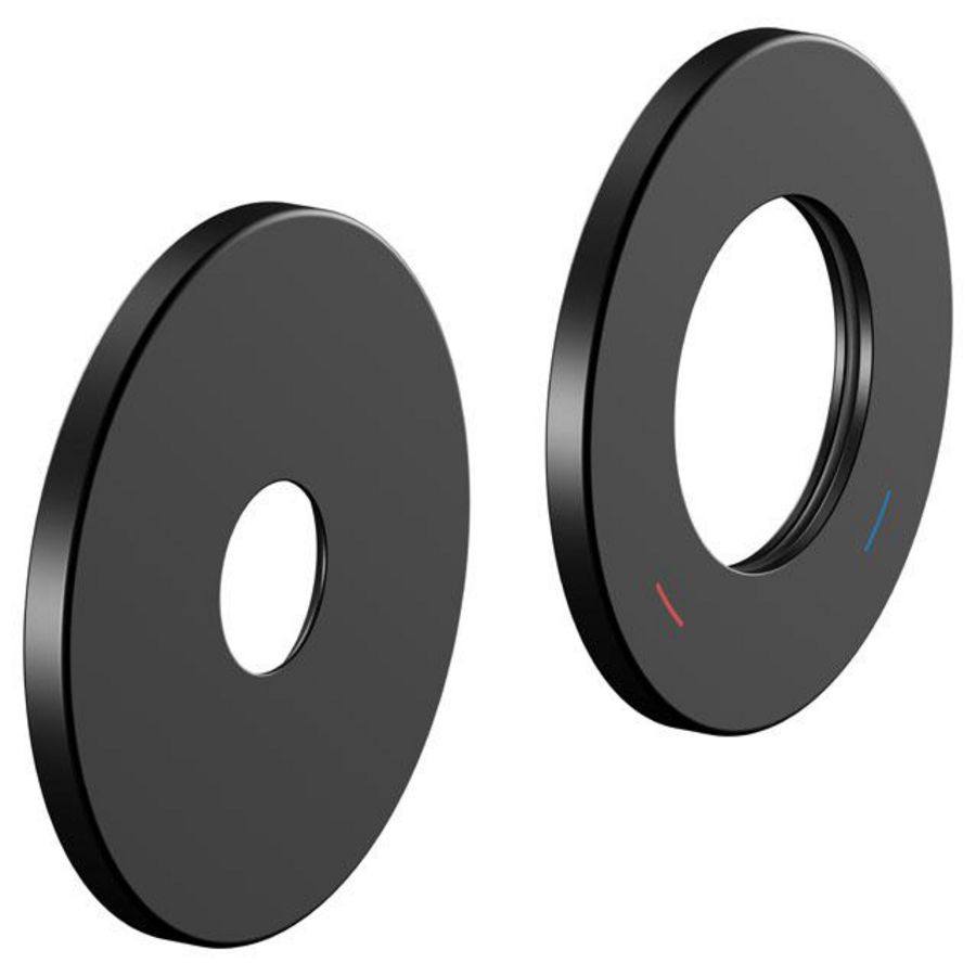 Rozetset past op 53916 rond/85mm zwart mat