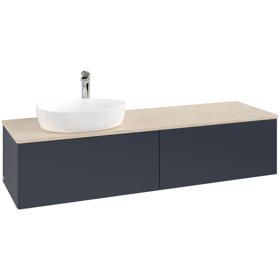 Wastafelonderkast Antao 1600x360x500mm Mid.Blue Matt Lacquer L37053HG