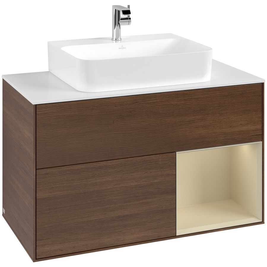 Wastafelonderkast Finion 1000x603x501mm W.Veneer G121HJGN
