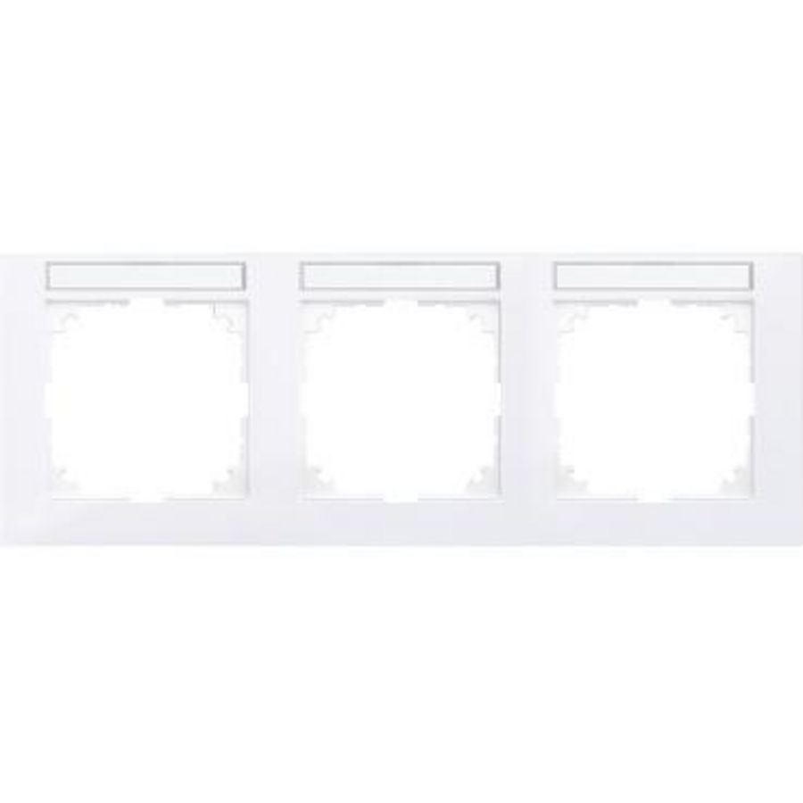 Afdekframe Merten M-Pure 3 stellen tekstveld horizontaal act