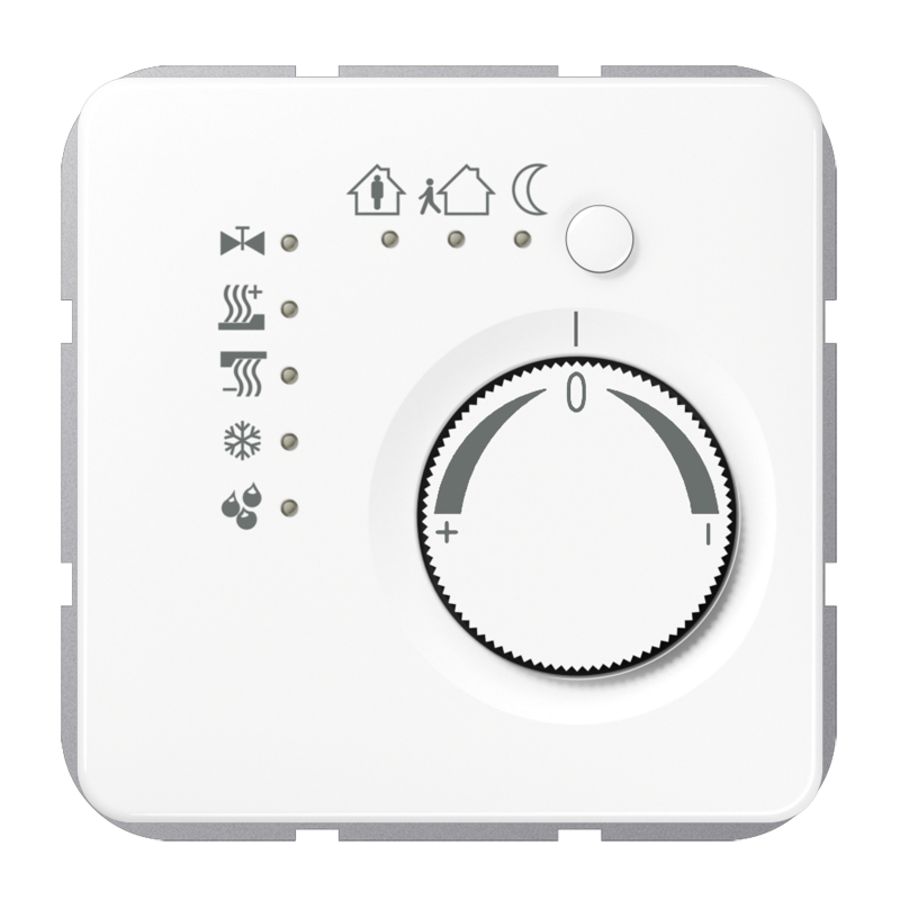 Ruimtethermostaat + 4 bin CD alpinwit KNX