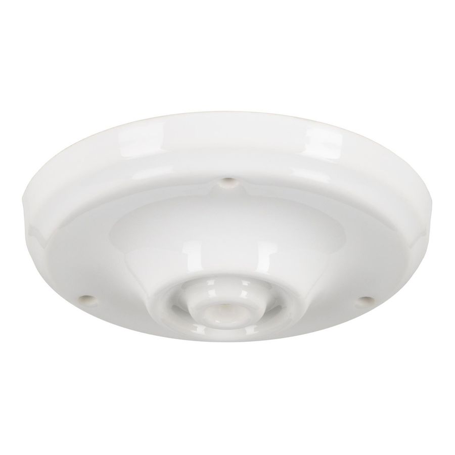 Plafondkap porselein 100x33mm met trekontlaster wit