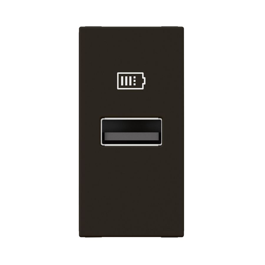 USB lader A 15W 1 module zwart Mosaic VVE=10
