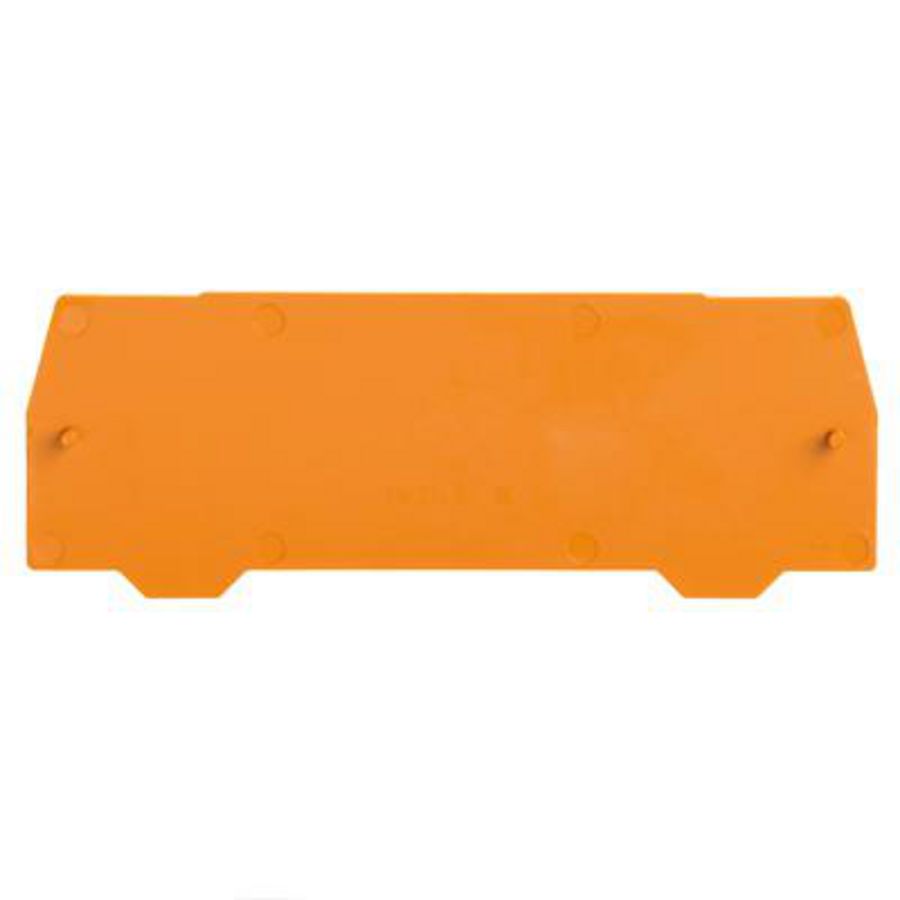 Afsluit- eindplaat oranje h:105.8mm b:2mm V-0 VVE=20