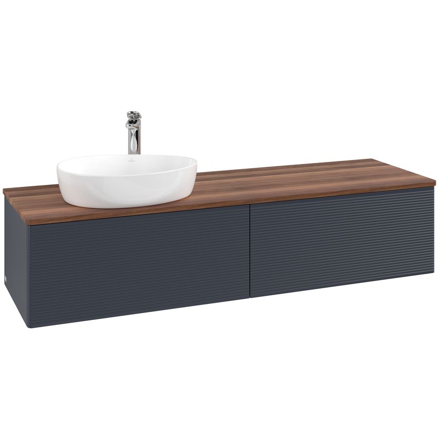 Wastafelonderkast Antao 1600x360x500mm Mid.Blue Matt Lacquer L37152HG