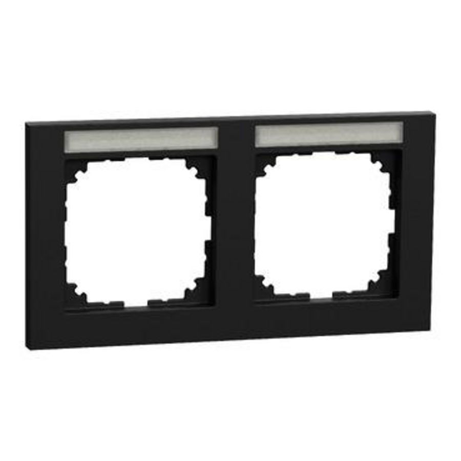 Afdekframe Merten M-Pure 2 stellen tekstveld horizontaal mat