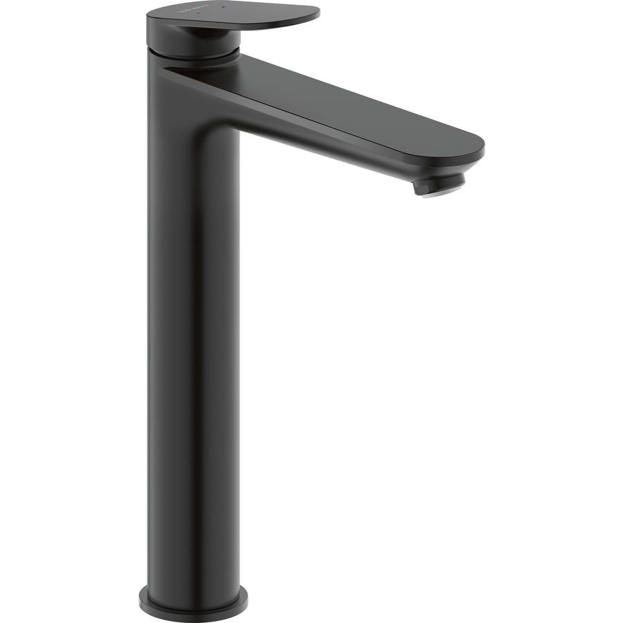 Wave 1-hendel wastafelmengkraan XL highriser mat zwart sprong 176mm