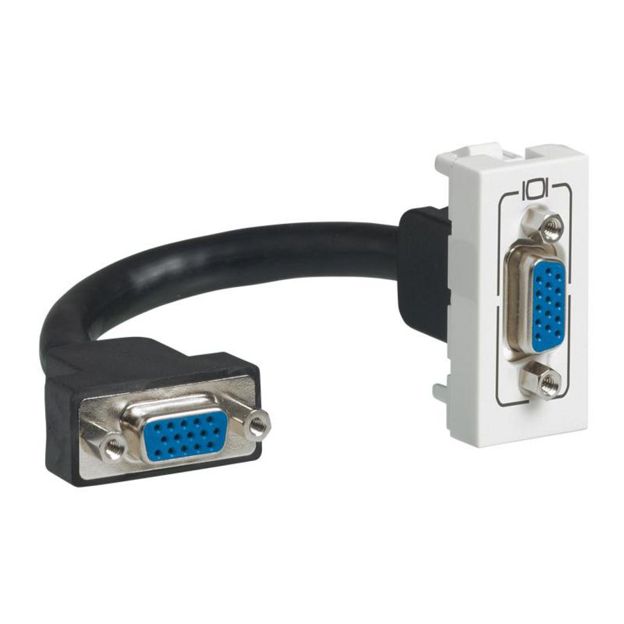 Connector HD15 met HD15 achterzijde 1 module Mosaic