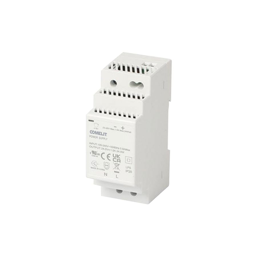 Voeding DIN rail 230VAC in, 12VDC/2A uit