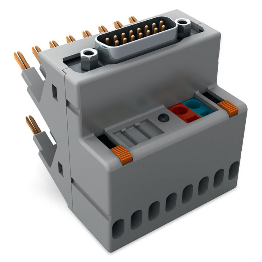 Interface Adapter 15-polig Ingang positief schakelend Wago