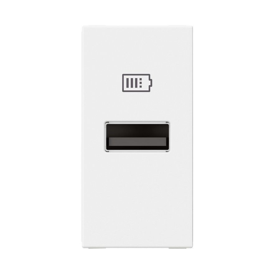 USB lader A 15W 1 module wit Mosaic
