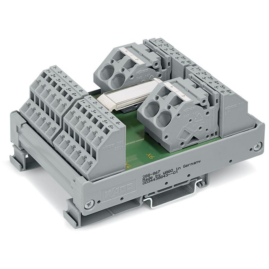 Potentiaalverdeelmodule 4 potentialen 6 klemposities 288-867