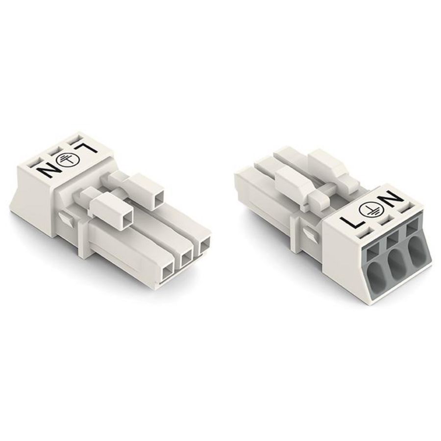 Female 3-polig Cod. A wit 890-223 VVE=50