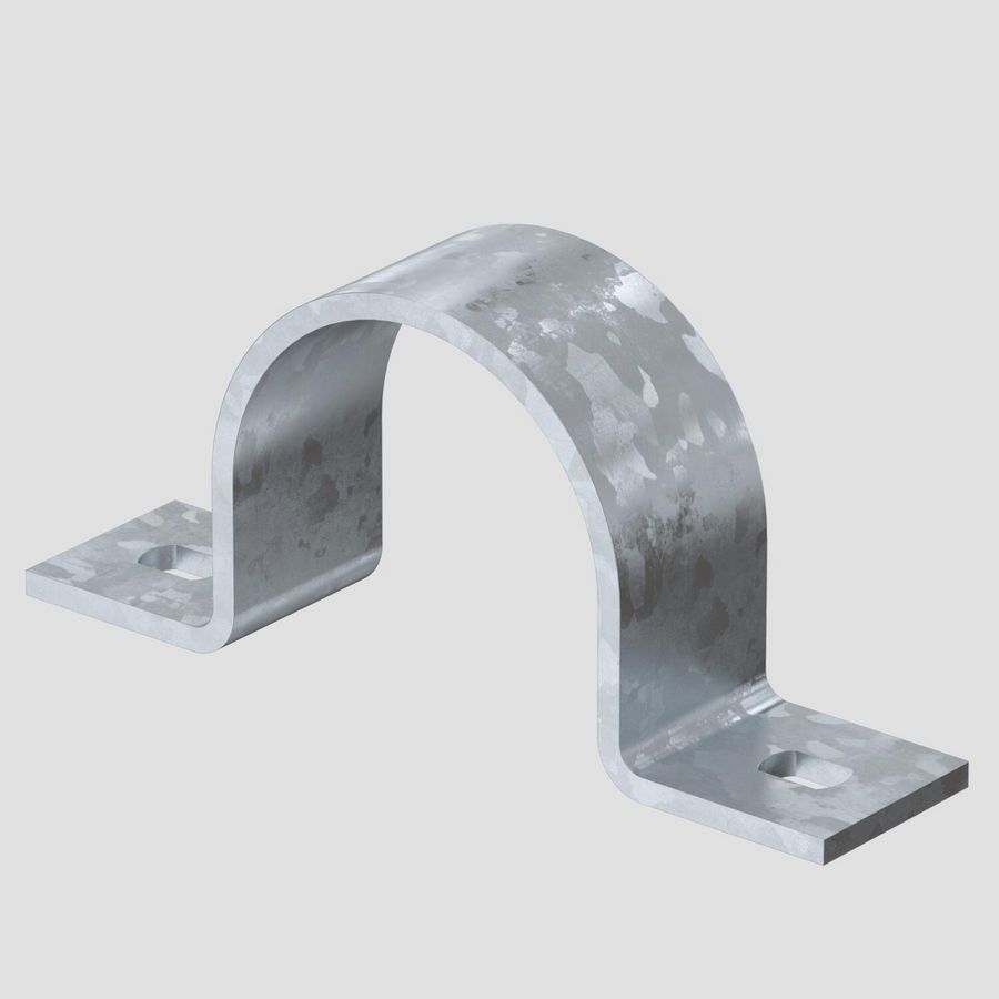 Bevestigingsklem twee voetjes 50mm staal verzinkt VVE=100